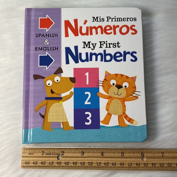 Baby/Toddler/Children Bilingual Board Book Spanish & English "First Numbers" - Picture 4 of 7